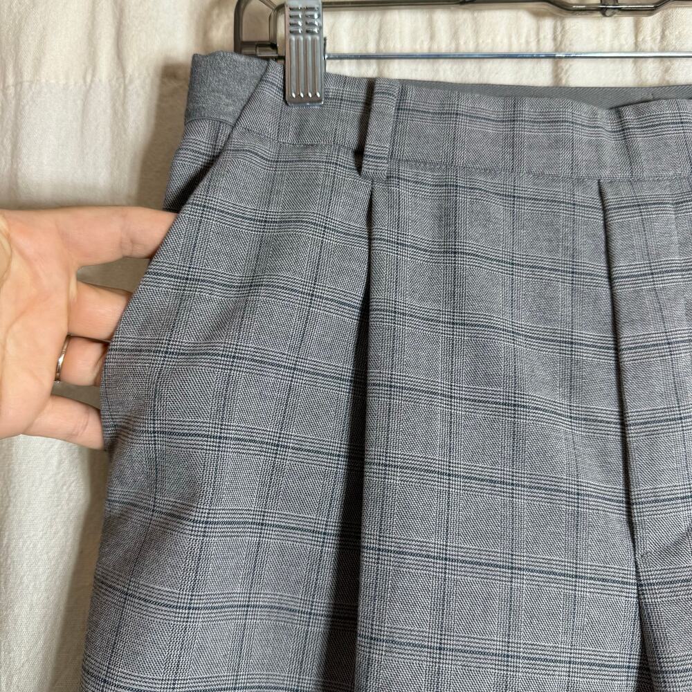 Uniqlo Plaid Pleated Ankle Dress Pants Women's Sz Medium - Picture 5 of 7